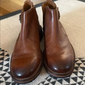 Clarks Brown Chukka Boots with Polished Leather
